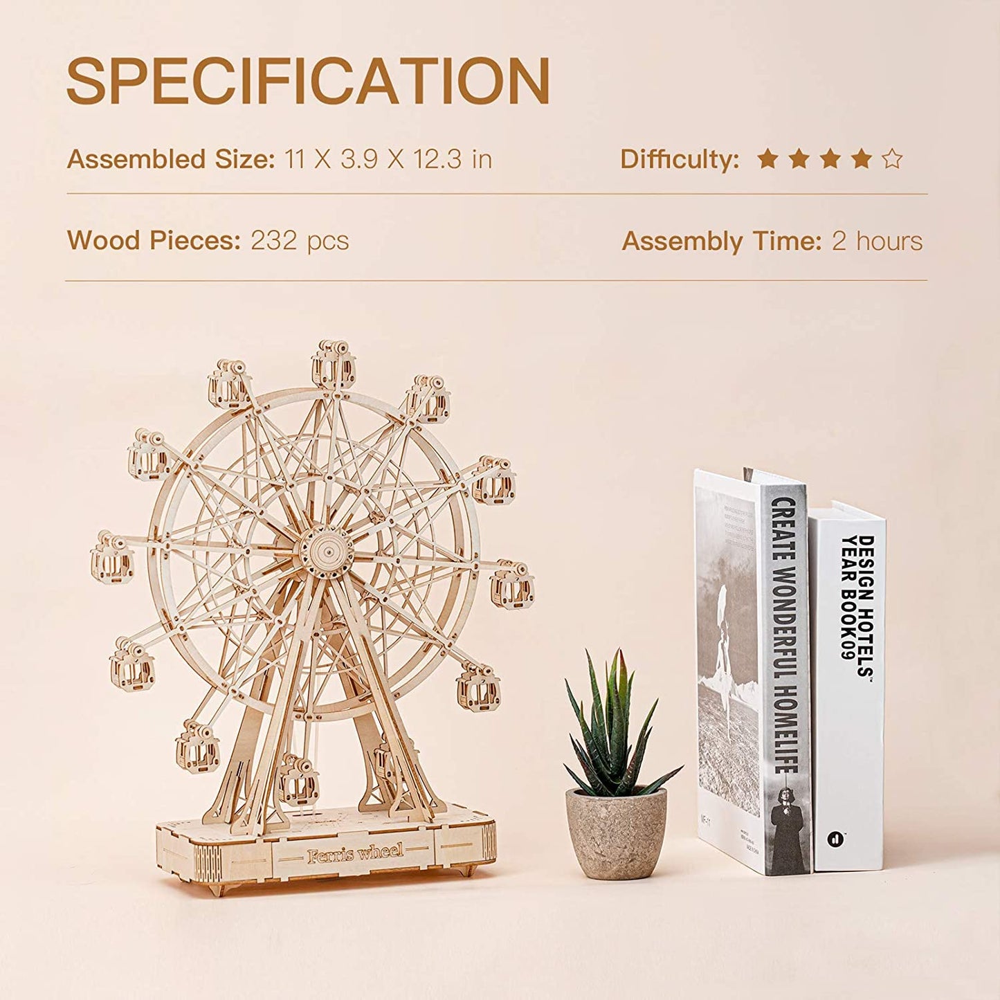 3D Ferris Wheel Wooden Puzzle
