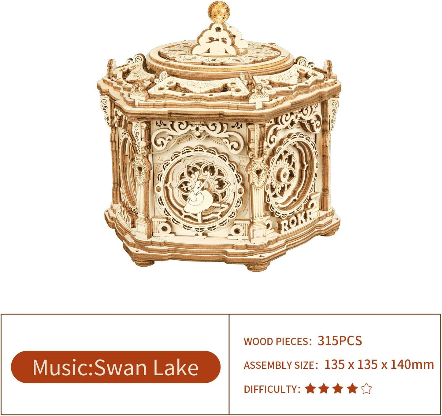 3D Wooden Puzzle Music Box