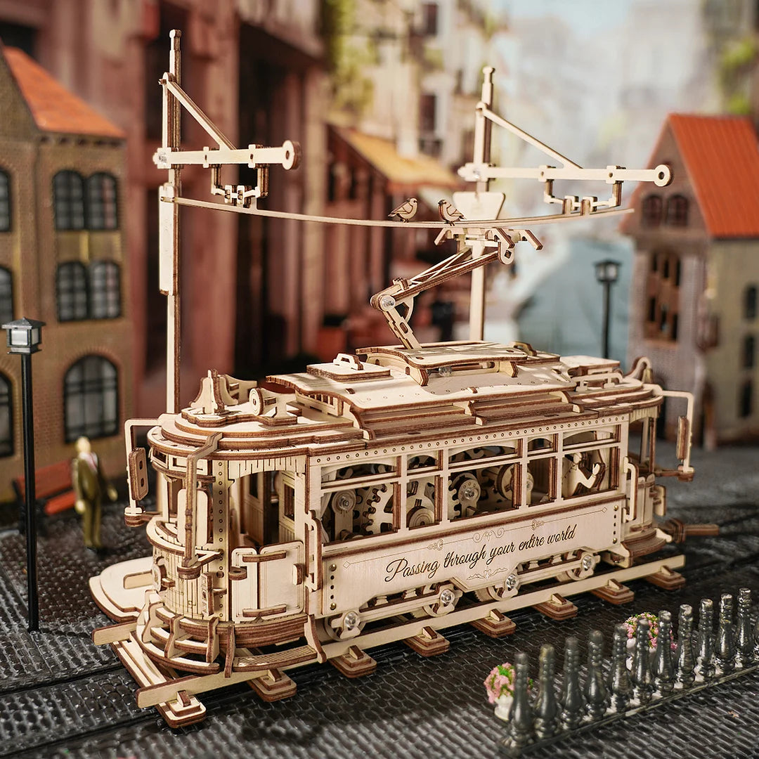 3D City Tram Wooden Puzzle
