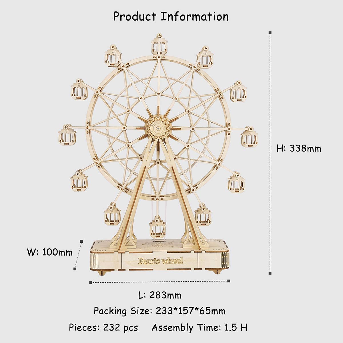 3D Ferris Wheel Wooden Puzzle