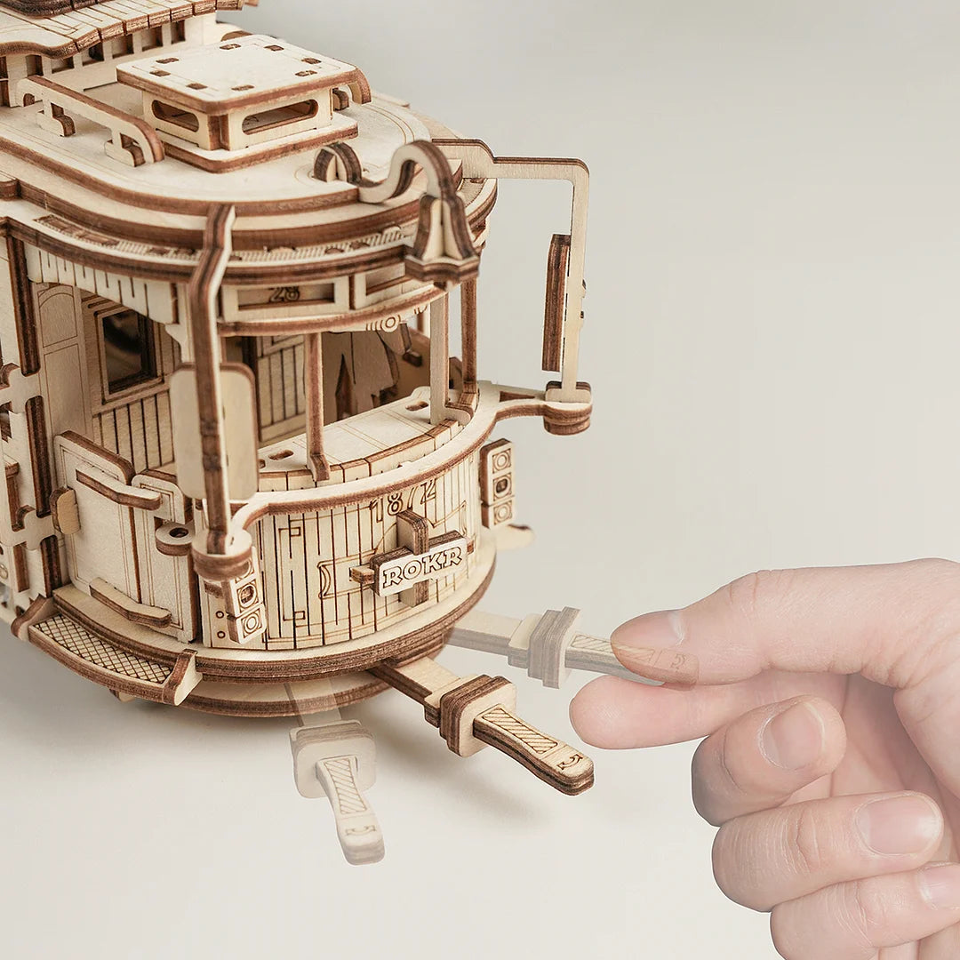 3D City Tram Wooden Puzzle