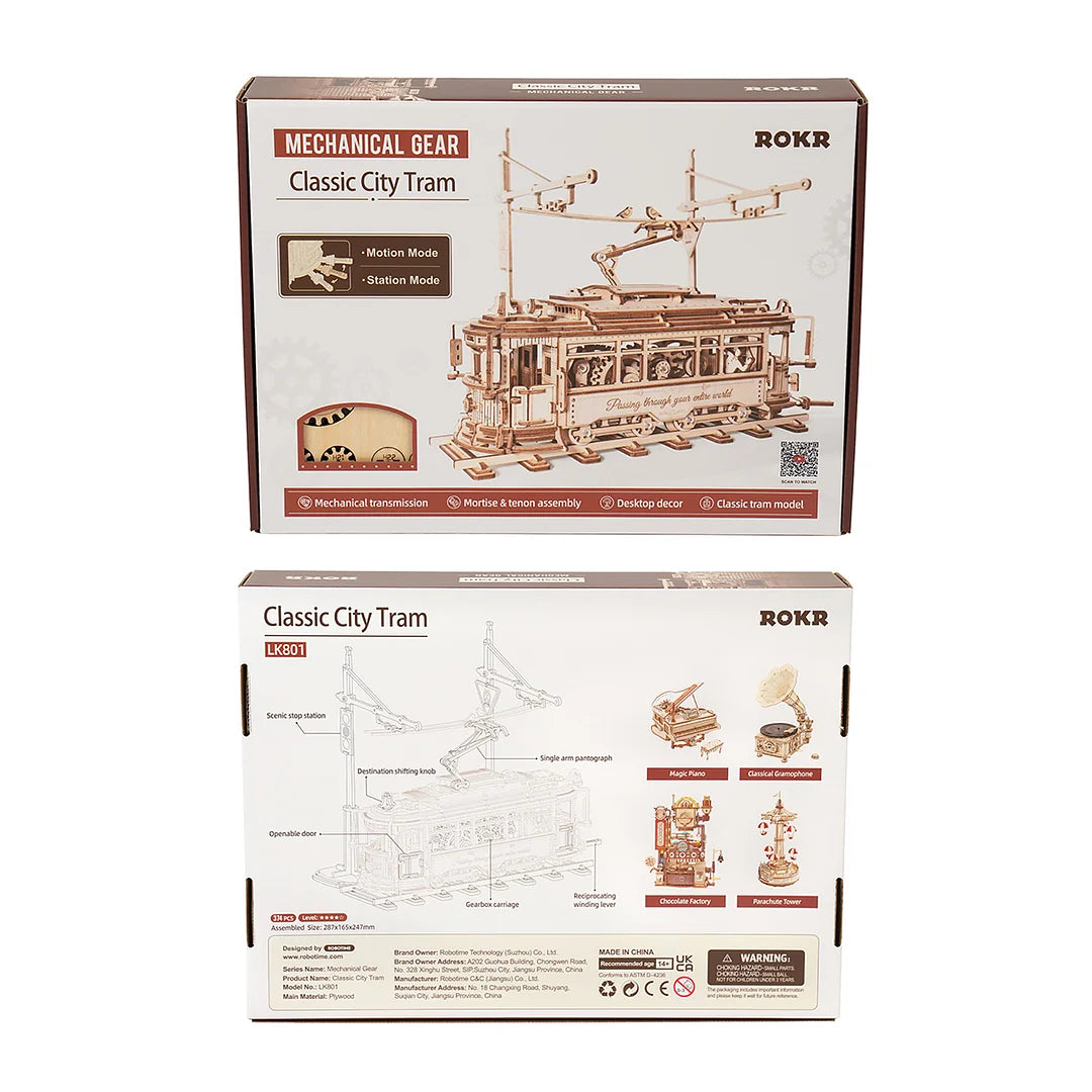 3D City Tram Wooden Puzzle