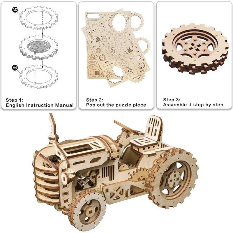 3D Wooden Tracker Puzzle