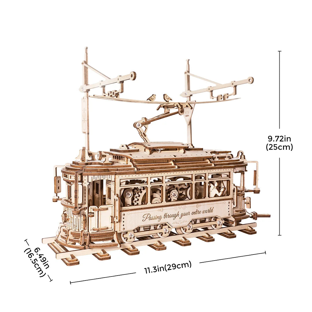 3D City Tram Wooden Puzzle