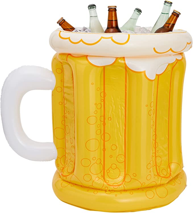 Inflatable Beer Mug Cooler Pool Float