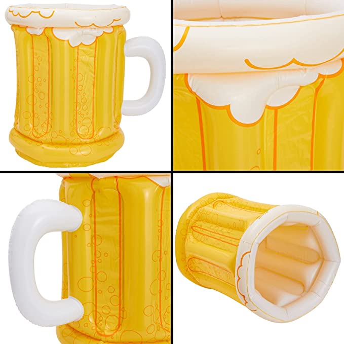 Inflatable Beer Mug Cooler Pool Float