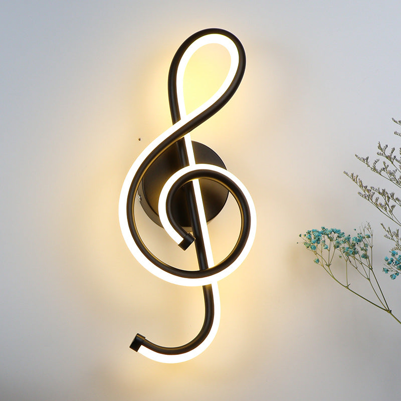 HarmonyGlow LED Music Note Wall Light