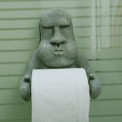 Easter Isle Roll Guardian: Whimsical Toilet Paper Holder