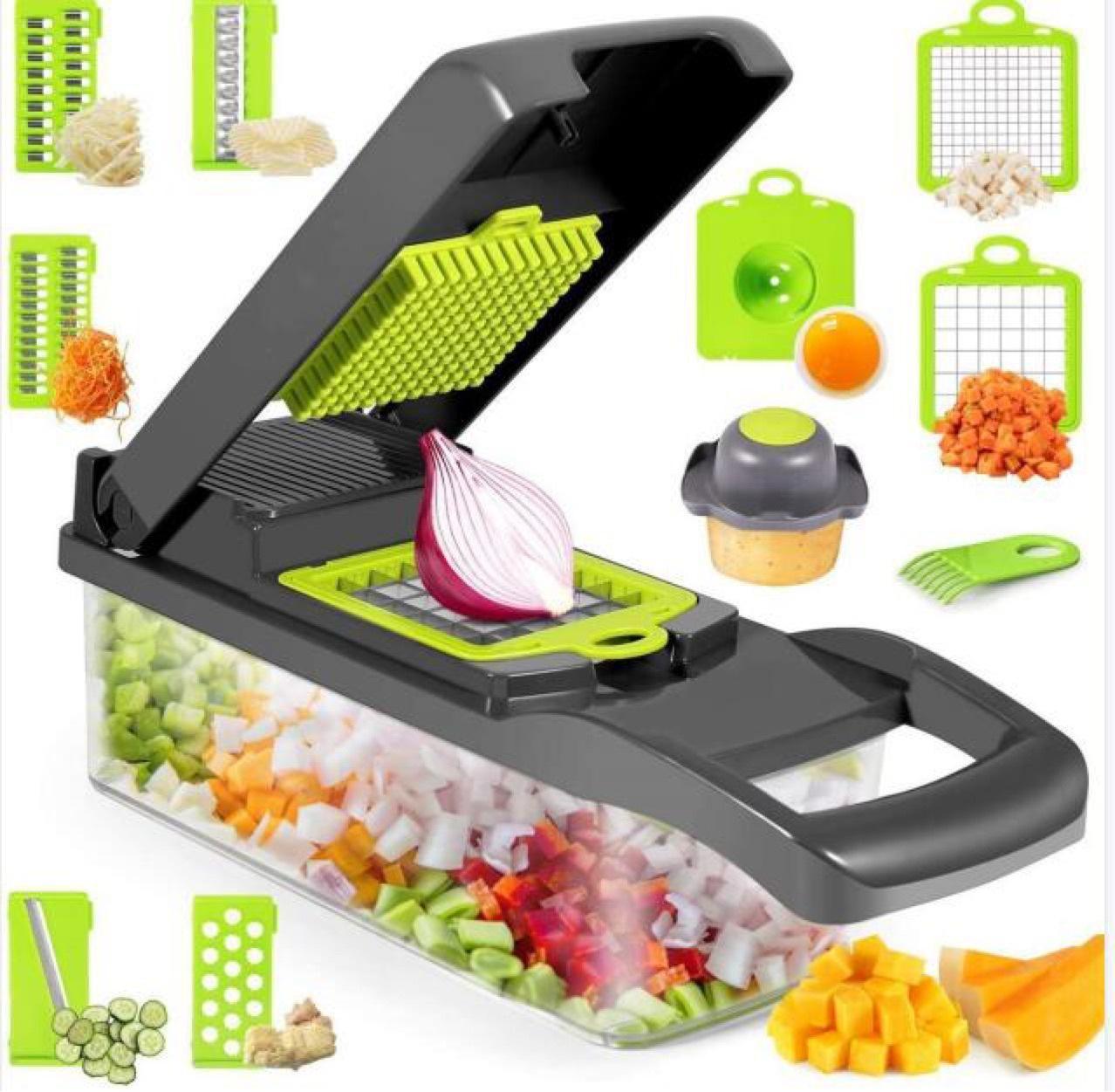 Multi-Blade Master: 12-in-1 Vegetable Slicer & Chopper