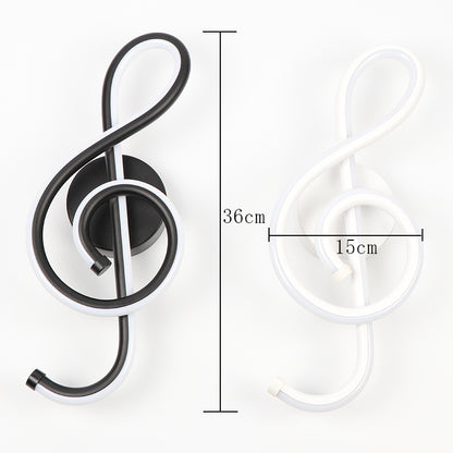 HarmonyGlow LED Music Note Wall Light