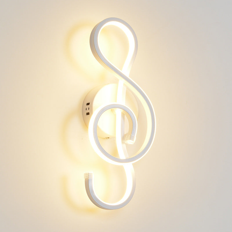 HarmonyGlow LED Music Note Wall Light