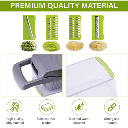 Multi-Blade Master: 12-in-1 Vegetable Slicer & Chopper