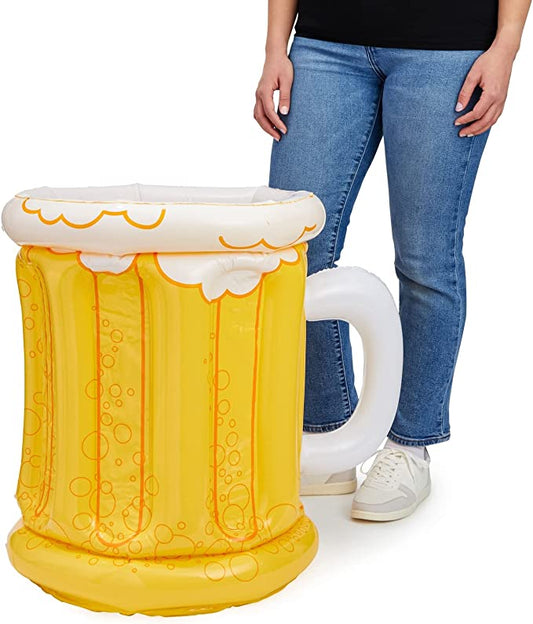 Inflatable Beer Mug Cooler Pool Float